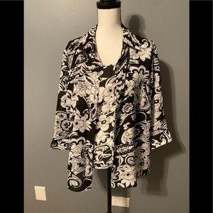 2/$16 Kathy Che tank and button down set size 14